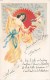 BELLE SERIE DE 3 CPA STYLE ART NOUVEAU FEMME ANGE ANGELOT MONTGOLFIERE LUTIN DANSE ANGEL 1900 Mucha Kirchner - Antes 1900