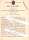 Original Patent  - F. Poduschka In Wien , 1884 ,  Verschluß Für Beinkleider !!! - Encaje