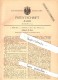 Original Patent - L. Hetzel In Anholt , Isselburg , 1888 , Schlagwerk Für Uhren , Uhrmacher , Uhr , Münster  !!! - Antike Uhren