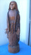 Statue Sculptée En Bois, Fait Main, Signe JM 02/92, Femme Paysanne Hauteur 32 Cm - Madera