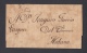 PREFI-194. CUBA SPAIN ESPAÑA. MARITIME MAIL. STAMPLESS. S/f. CARTA MARCA EMPRESA.&ldquo;NA&rdquo; NEGRO. CIRCA 1830. - Prephilately