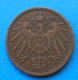 Allemagne Germany Deutschland 2 Pfennig 1904 J , 44000 Exemplaires ! Km16 - 2 Pfennig
