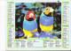 Almanach Des PTT 1991, Perroquet / Couple De Finches, Oiseaux, OLLER - Grand Format : 1991-00