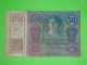 Austria-Hungary Monarchy,funfzig Kronen,50 Korona,banknote,paper Money,bill,geld,vintage - Austria