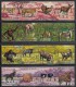 Burundi Used Scott #355-#360, #C146-#C151 Set Of 12 Strips Of 4 Each Wildlife - Oblitérés