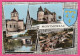 C-P-M-(16.Charente)-lu-3- Montmoreau-multie-vue-l'église,le Château,pont Sur La TUDE-Vue Générale. - Autres & Non Classés