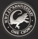 TURKS AND CAICOS 1 CROWN 1988 •  IGUANE  WWF 25th ANNIVERSARY •  ARGENT SILVER  PROOF - Turks And Caicos Islands