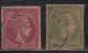 2 Greece Stamps Used 1861, Imperf., As Scan - Used Stamps