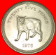 * GREAT BRITAIN ★ ISLE OF MAN ★ 25 PENCE 1975 UNC! TAILNESS MANX CAT LOW START ★  NO RESERVE! - Île De  Man