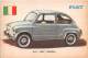 02735 "FIAT 600 BERLINA" AUTO - CAR - FIGURINA ORIGINALE - ORIGINAL TRADING CARD. SIDAM - TORINO. 1961 - Moteurs
