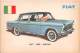 02738 "FIAT  1800  BERLINA" AUTO - CAR - FIGURINA ORIGINALE - ORIGINAL TRADING CARD. SIDAM - TORINO. 1961 - Motori