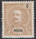MACAU 1898  D. CARLOS I  5 AVOS - Neufs