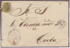 1858-H-69* CUBA ESPAÑA SPAIN. ISABEL II. CORREO OFICIAL. 1861. OFFICIAL MAIL. SOBRE &frac12; ONZA. MARCA PARRILLA LINEAS - Prefilatelia