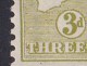 Australia 1913 Kangaroo 3d Olive 1st Watermark Die II MH - Listed Variety - Ungebraucht