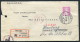 1940 Turkey Beyoglu Istanbul Registered Censor Cover Cambs Schwerin Hamburg Germany - Lettres & Documents