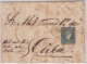 1857-H-114.* CUBA ESPAÑA SPAIN. ISABEL II. 1857. Ed.Ant.7. SOBRE &frac12; R. MARCA FECHADOR HABANA CANCELANDO SELLO - Voorfilatelie