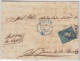 1857-H-117.* CUBA ESPAÑA SPAIN. ISABEL II. 1857. Ed.Ant.7. SOBRE &frac12; R. MARCA HABANA TIPO III (1) AZUL. 1858. - Voorfilatelie