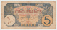 FRENCH WEST AFRICA 5 FRANCS 1925 G-VG PICK 5Bc  5B C - Otros – Africa