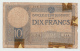 Morocco 10 Francs 6-3-1941 VG (tape) RARE Banknote P 17b 17 B - Morocco