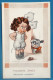 Cpa Litho Illustrateur FRED SPURGIN Enfant FILLE ET CHIEN CURIEUX Serie GIRLIE 531 Ecrite - Spurgin, Fred