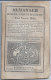 1846 Calendrier Almanach Curieux Utile Et Récréatif Imp Pierre Polere Carcassonne  Foires Aude Du 09 -31-34- 81 & 66 - Petit Format : ...-1900