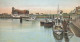 ALTE POSTKARTE EMDEN BAHNHOF AUSSENHAFEN HAFEN SCHIFF Ship Bateau Station Gare Cpa Postcard AK Ansichtskarte - Emden