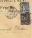 FOULAGE Avec ECHO, DAGUIN  SOLO PARIS  DEPART  Sur Enveloppe SAGE Pour La Suisse. - 1877-1920: Période Semi Moderne