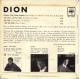 EP 45 RPM (7")  Dion  "  Donna The Prima Donna  " - Rock