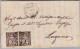 Heimat TI MAGADINO 1868-06-17 Faltbreif Nach Lugano 2x5Rp. Sitzende - Lettres & Documents