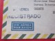 1966 Rio De Janeiro Brasil Brésil Lettre Letter Cover Registrado Bureau International Du Travail->Labour Genève  Suisse - Lettres & Documents