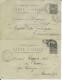 1899+1900 - SAGE - 2 CARTES ENTIER Avec REPIQUAGE PRIVE AU DOS LEGEREMENT DIFFERENT De BORDEAUX - Overprinter Postcards (before 1995)