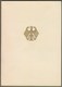Bund + Saarland: Minister Card, Ministerkarte Typ II, Mi.-Nr. 270-73 U S. 404-07 **: " Wohlfahrt 1957 " RR Joint Issue X - Neufs