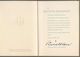 Bund + Saarland: Minister Card - Ministerkarte Typ II, Mil-Nr. 283 + S. 431: " Waldbrandverhütung ", RR Joint Issue  X - Lettres & Documents