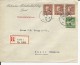 SUEDE - 1937 - ENVELOPPE RECOMMANDEE De LUND Pour BASEL (SUISSE) - Storia Postale