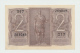 Italy 2 Lire 1939 AUNC CRISP Banknote P 27 - Regno D'Italia – 2 Lire