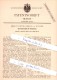 Original Patent   - Ernst Ludwig Hertel In Wurzen , 1884 , Sperrradverschluß Für Filterpressen !!! - Lotterielose