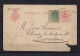 1921, ENTERO POSTAL Nº 49, CIRCULADO A BARCELONA, MATASELLOS DE MONTGAT, FRANQUEO COMPLEMENTARIO - Cartas & Documentos