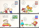 36 CARTES TIMBREES,DESSINEE PAR "SANTIAGO AROLAS" ANNEE1966-67 - Autres & Non Classés