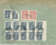 LETTRE RECOMMANDEE DE 1923 POUR L'ALLEMAGNE AVEC 14 TIMBRES - Lettres & Documents