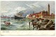 Port Said, 14.9.1908, Suezkanal, Künstlerkarte, Titanic ? 4 Schornsteine, Stamp - Port Said