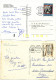 5 POSTCARTS WITH DIFFERENT STAMPS SEE SCAN(S) - Covers & Documents