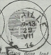 125 Op POSTBON (Bon De Poste) Met Stempel AYWAILLE Op 29/7/1914 + BRUXELLES 17/8/1914 (4/8 Begin Oorlog!!!) - 1912 Pellens