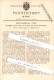 Original Patent - Moriz Arzberger In Wien , 1884 , Oelzufluß Zum Brenner Für Lampen Mit Langer Brenndauer !!! - Lantaarns & Kroonluchters