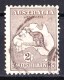 Australia 1918 Kangaroo 2 Shillings Brown 3rd Watermark Used - Listed Variety - Used Stamps