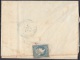 1857-H-150 CUBA ESPAÑA SPAIN. ANTILLAS. ISABEL II. 1857. Ant. Ed.7. &frac12; Rs. USADO COMO CIERRE DE LA CARTA. - Voorfilatelie