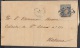 1857-H-152 CUBA ESPAÑA SPAIN. ANTILLAS. ISABEL II. 1857. Ant. Ed.7. &frac12; Rs AZUL. TERCER MOLDE. - Voorfilatelie