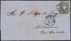 1857-H-161 CUBA ESPAÑA SPAIN. ANTILLAS. ISABEL II. 1857. Ant. Ed.7. &frac12; Rs. 1858. INGENIO GABRIELA. MARCA HABANA (1 - Prefilatelia