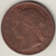 @Y@  STRAITS SETTLEMENTS 1/2 Cent 1873 Copper (2763) - Inde