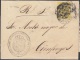 1858-H-78 CUBA ESPAÑA SPAIN. ANTILLAS. ISABEL II. 1858. Ed.6. &frac12; Oz. CARTA CORREO OFICIAL. MARCA FECHADOR HABANA. - Prefilatelia
