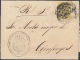 1858-H-78 CUBA ESPAÑA SPAIN. ANTILLAS. ISABEL II. 1858. Ed.6. &frac12; Oz. CARTA CORREO OFICIAL. MARCA FECHADOR HABANA. - Voorfilatelie